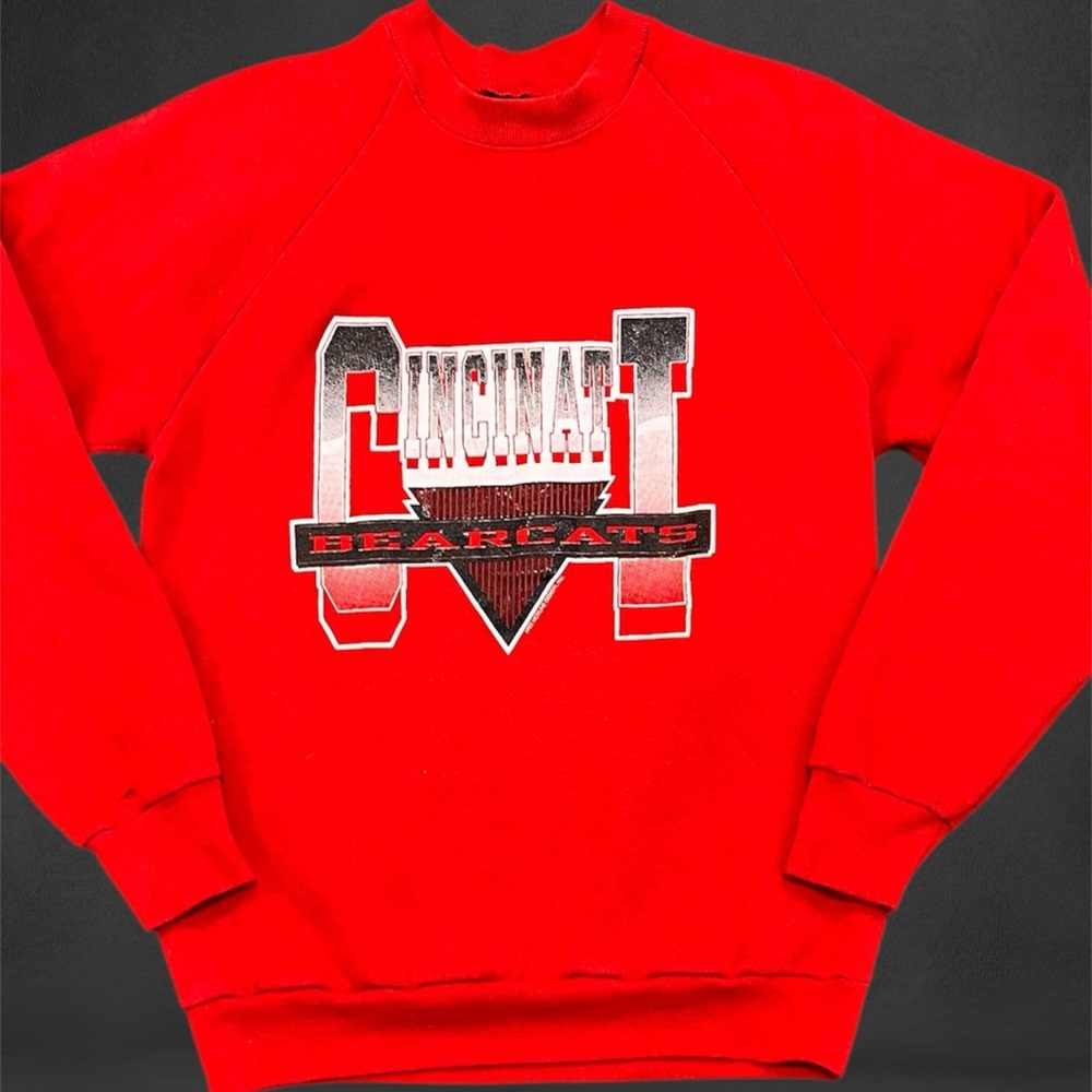 Vintage University of Cincinnati Sweatshirt UC Bearcats Single Stitch XS S Small